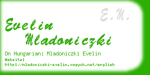 evelin mladoniczki business card